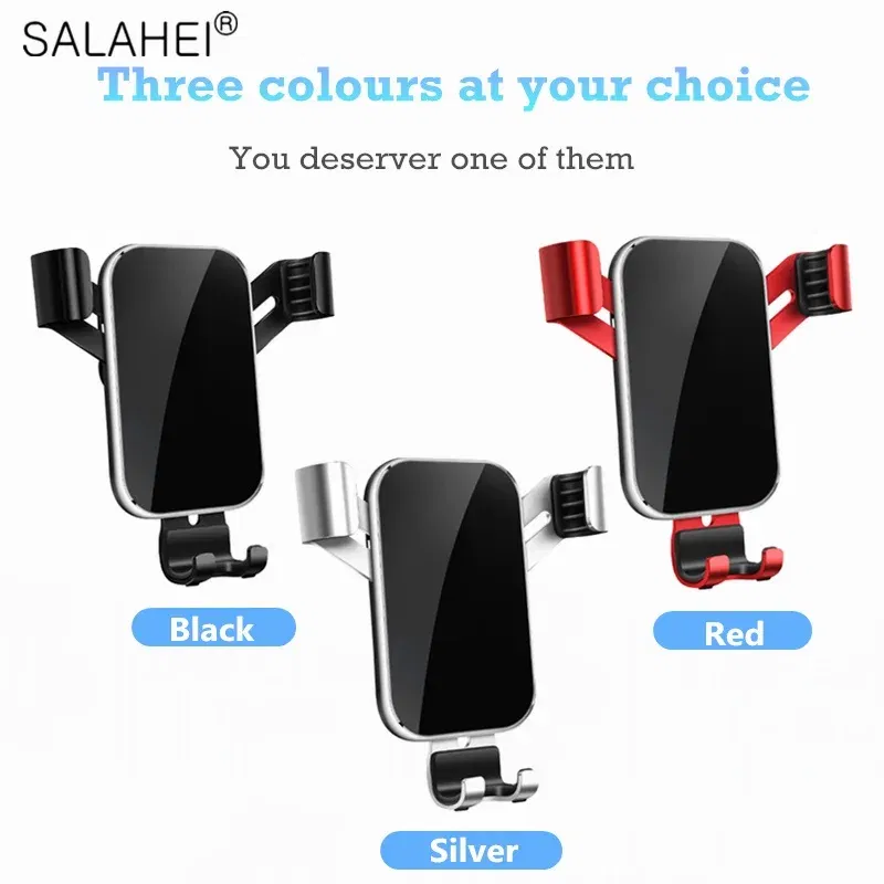 Color Name: Blue - Car Mobile Phone Holder For Porsche Macan Air Vent Mount Smartphone Stand Cellphone Stable Cradle Auto Navigation Accessories