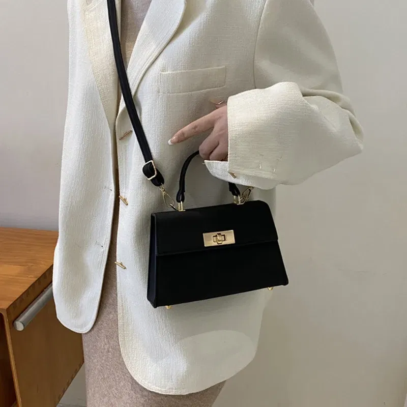 Color: Beige - 2023 New Fashion Shoulder Bag Plaid PU Leather Ladies Handbags Designer Crossbody Bags For Women