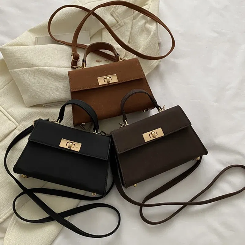 Color: Beige - 2023 New Fashion Shoulder Bag Plaid PU Leather Ladies Handbags Designer Crossbody Bags For Women