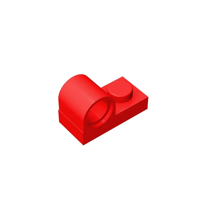 Color: CORAL RED - Gobricks GDS-811 Plate, Modified 1 x 2 with Pin Hole on Top compatible with lego 11458 pieces of children's toys
