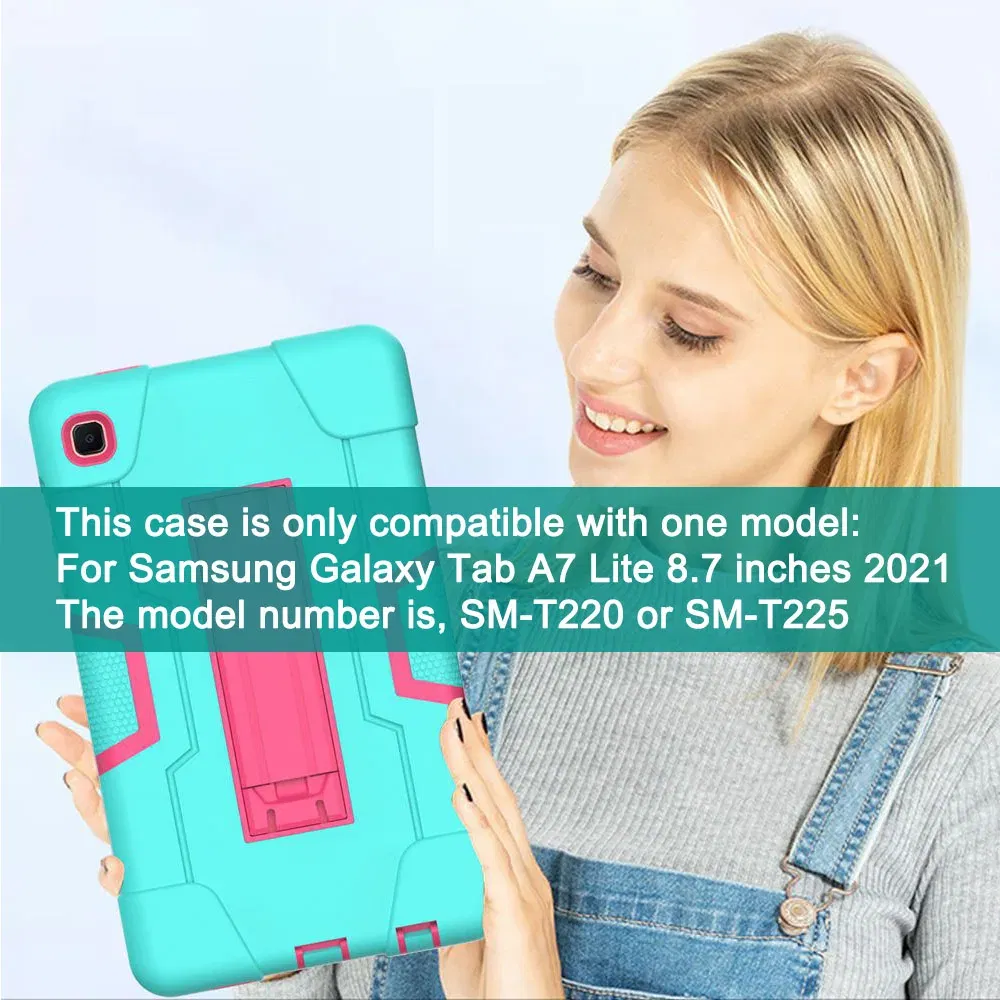 Color: Green, Ships From: CHINA, Size: iPad pro 12.9 - Case for Samsung Galaxy Tab A7 Lite 2021 SM T220 T225 Shock Proof full body Kids Children Safe non-toxic tablet cover