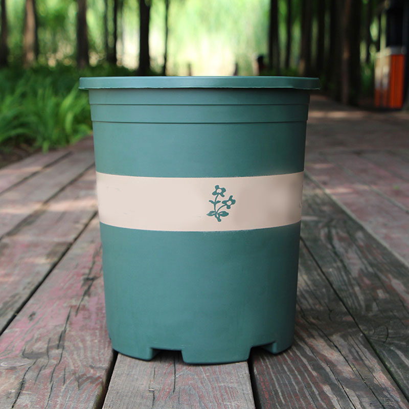 Color: Burgundy - Large Round Short Flower Pot Control Root Rose Pot Planting Seedling Thickening Plastic Flower Gallon Pot or Tray Potted Plants