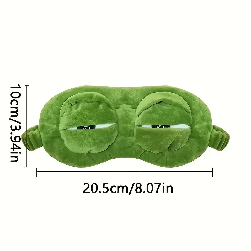 Color: Brown - 3D Frog Sleep Mask Natural Sleeping Eyeshade Women Men Creative Cartoon Soft Portable Blindfold Travel Office Eyepatch