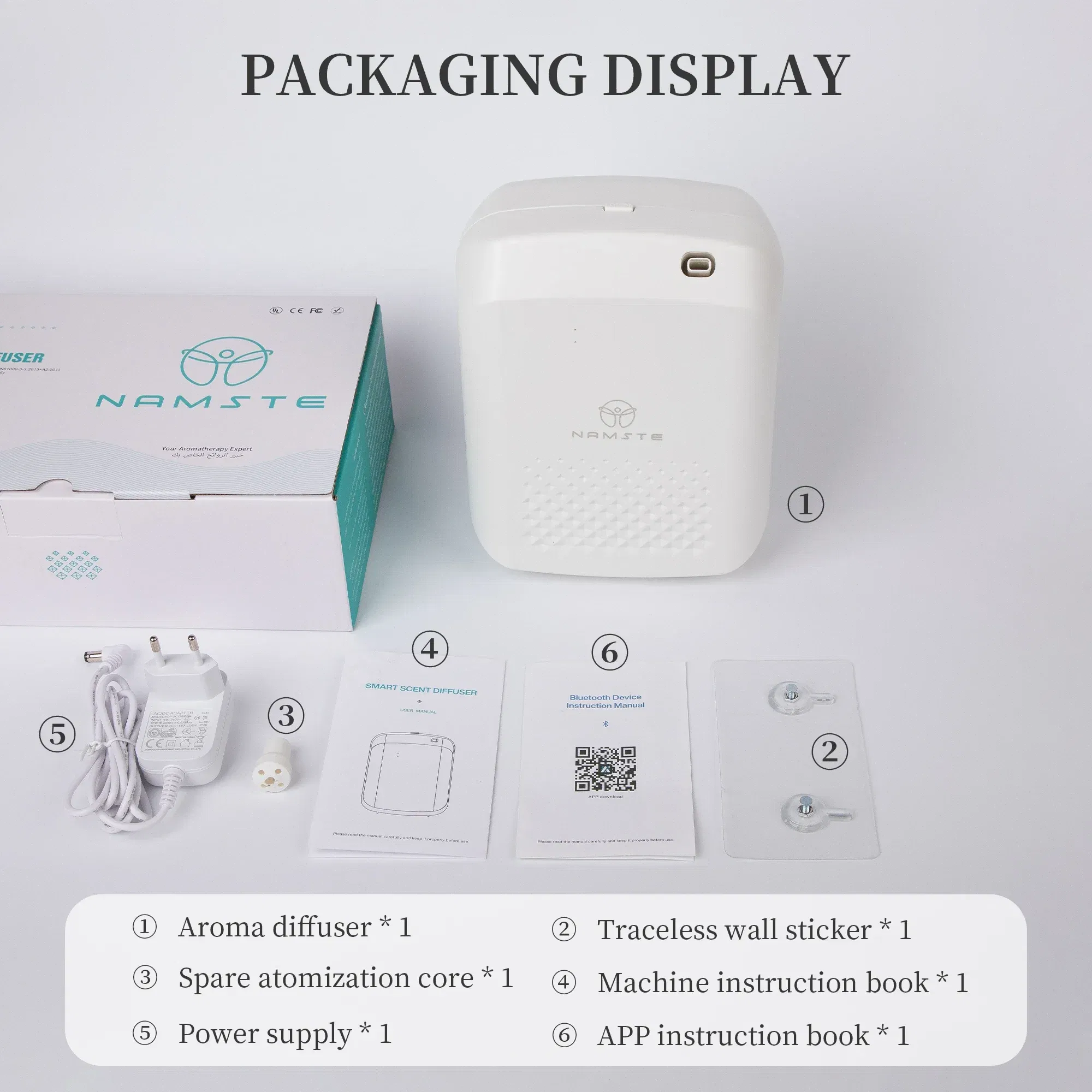 Namste 1000m³ Bluetooth Wifi Perfume Aroma Diffuser Electric Smell for Home Room Fragrance Flavoring Essential Oil Air Freshener