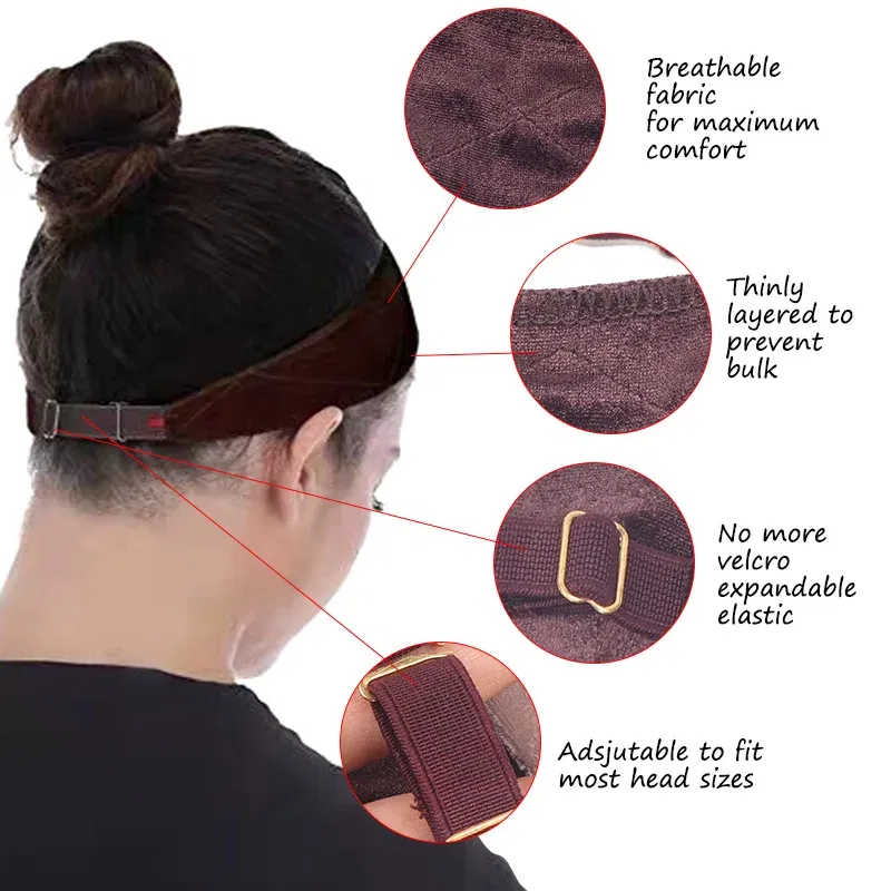 Color: Beige, Ships From: CHINA - Nunify Flexible Velvet Wig Grip Scarf With Adjustable Elastic Band Comfort Head Band Adjustable Fasten Grip Band For Wig 1Pcs