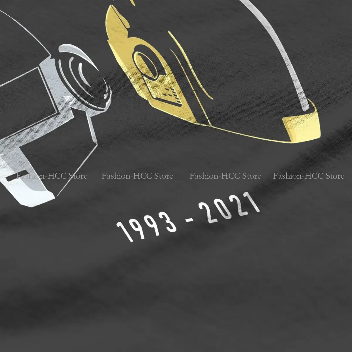 Color: black, Size: XXL - Daft Punk Electronic Music Band Polyester TShirts Tribute Helmet Art Essential Distinctive Women's T Shirt Hipster Tops