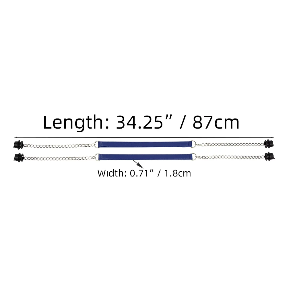 Ships From: CHINA, Color: Blue - New Tanqu 1 Pair Silver Long Thick Single Chain with OT metal buckle Black screws for Obag O bag Handles for Women Bag Handbags