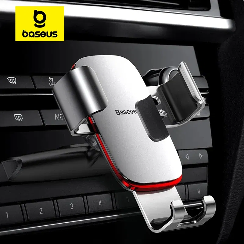 Color: pink - Baseus Gravity Car Phone Holder Mobile Phone Clip Holder Stand Bracket CD Slot Holder for iPhone Samsung