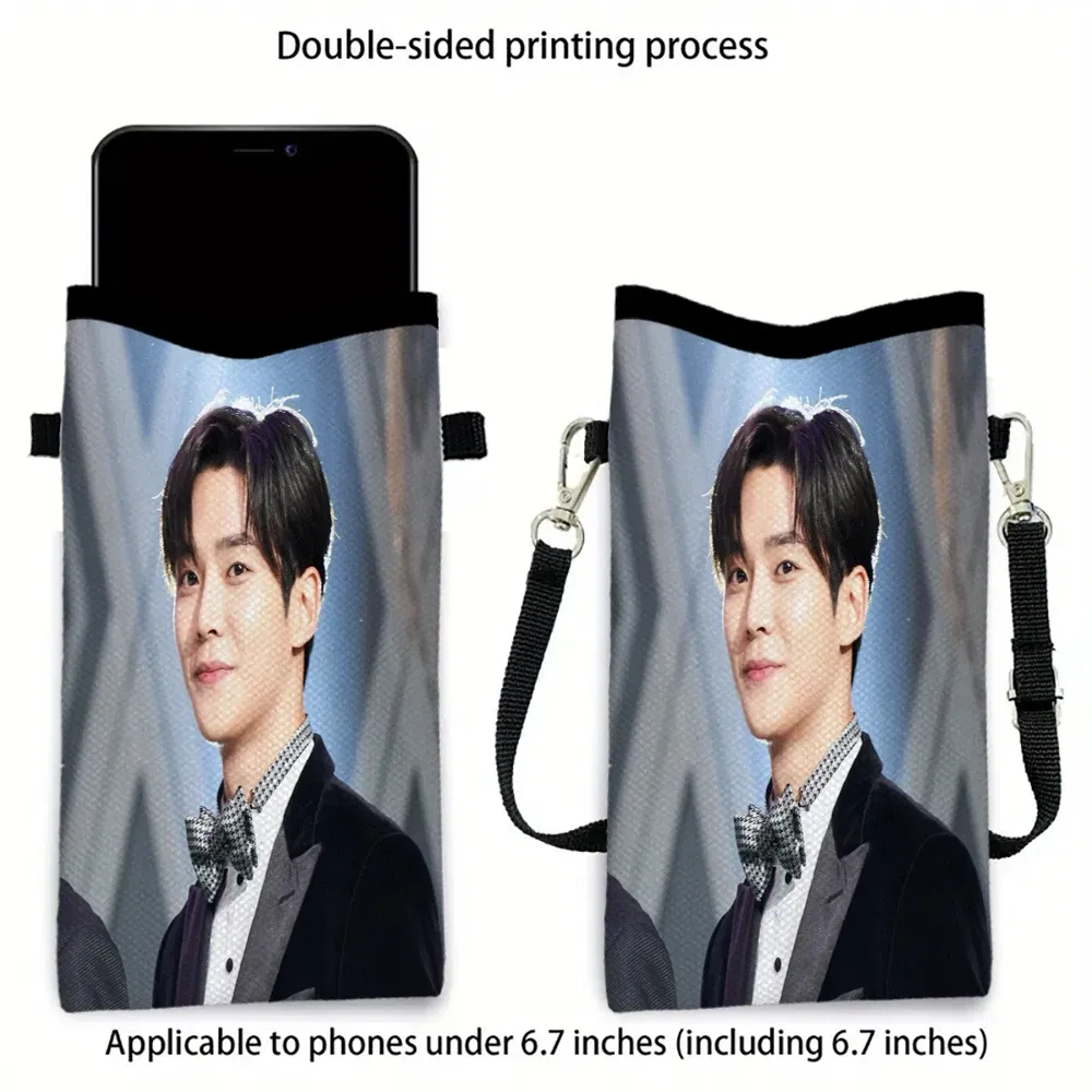 Color: green, Size: Extra Large - SF9 Rowoon Print Phone Bag Adjustable Detachable Strap Designed Women Crossbody Bag Convertible Shoulder Bag3.3