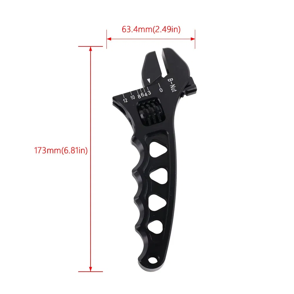 Color: PURPLE - Blue Red Black Adjustable AN 3 4 6 8 10 12 Aluminum WRENCH HOSE Fitting Tool Aluminum Spanner AN3-AN12 Hose Fitting