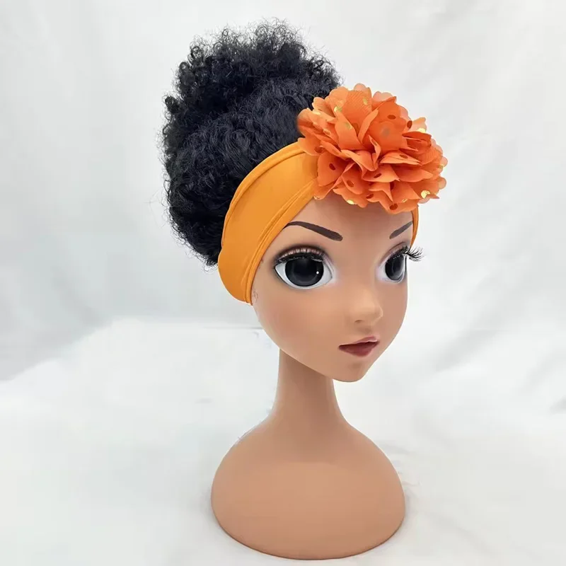 Color: Yellow, Ships From: CHINA - Popular Beauty Girls Full Head Feel Like Human Hair Wig for Kids Girls Synthetic Headband Wigs Soft Breathable Wigs for Baby