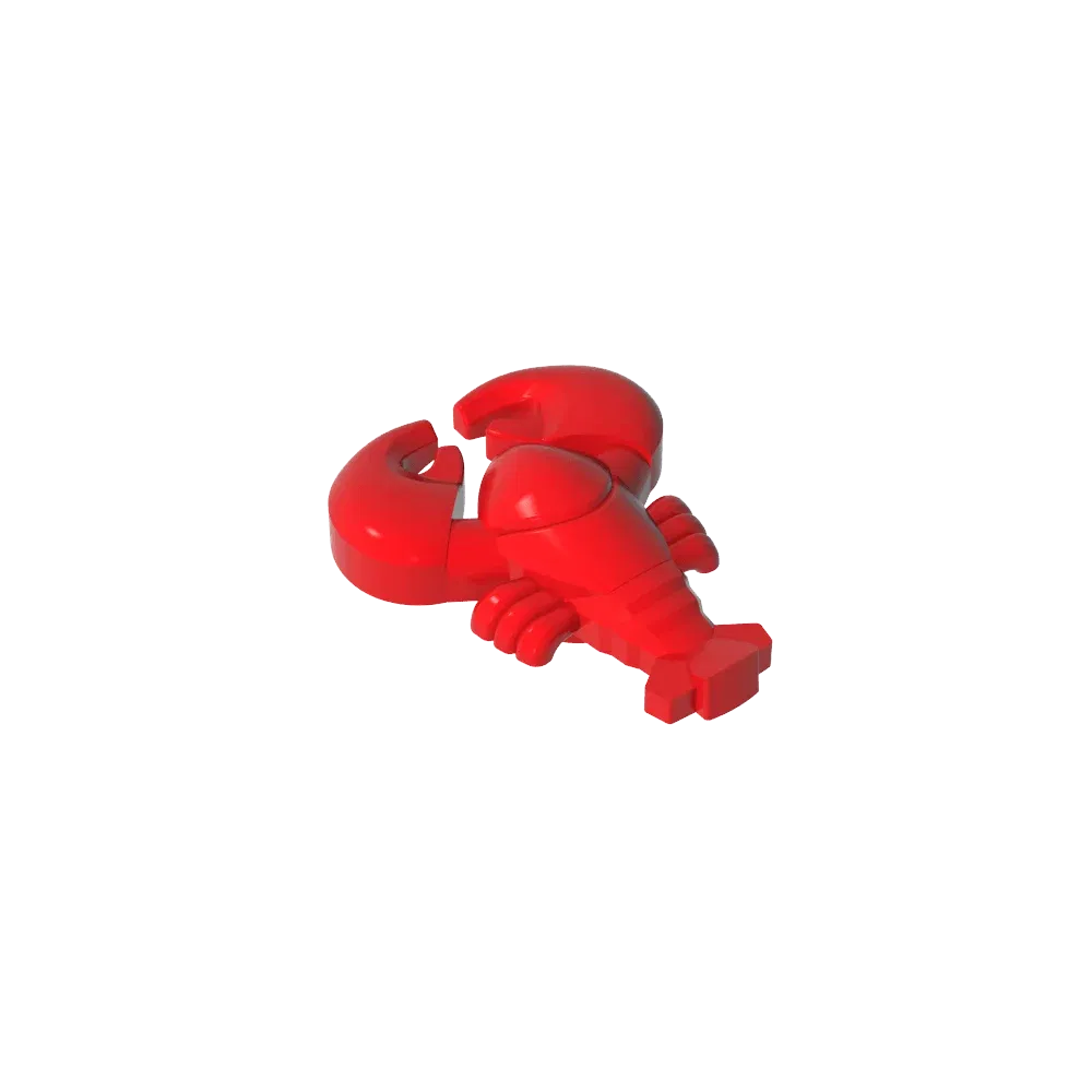 Color: black - Gobricks GDS-2025 Lobster with Black Eyes Pattern compatible with lego 27152 Assembles Building Blocks children's toys
