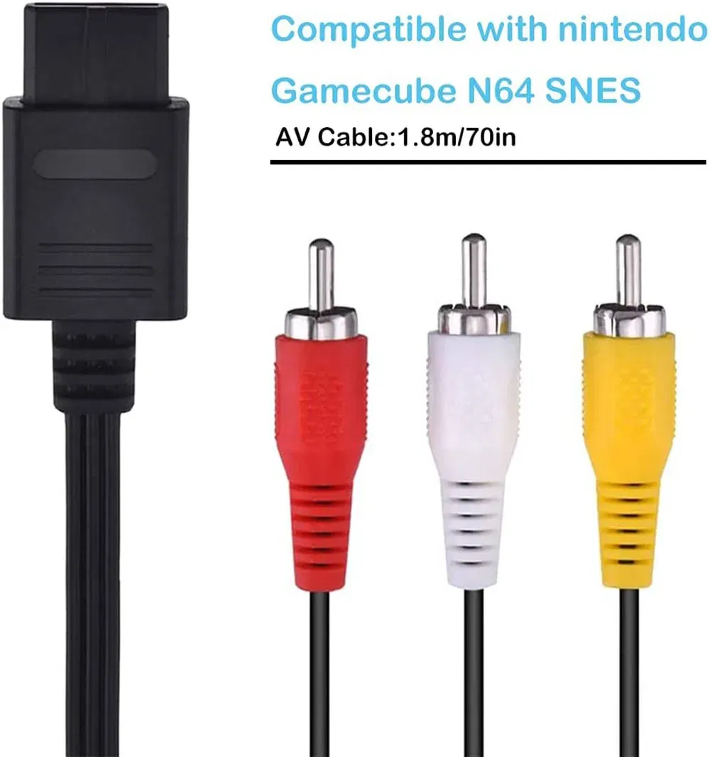 Bundle: Bundle 2 - AC Power Supply for Gamecube, AV Composite Cable Cord Compatible with Gamecube NGC Console