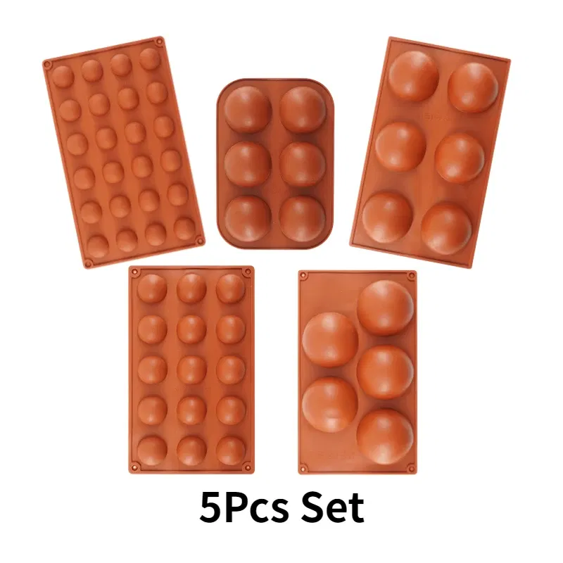 Color: Orange, Ships From: CHINA - 3D Round Half Sphere Molde Silicona Silicone Molds for Baking DIY Baking Mold Chocolate Cake Mold Molde De Silicona Reposteria