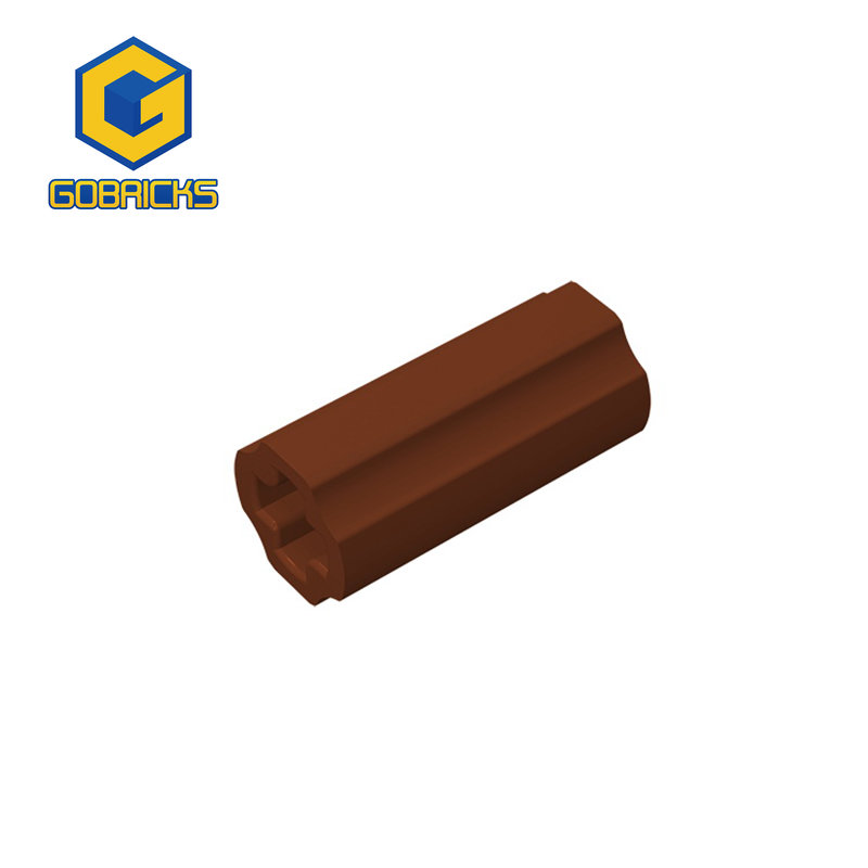 Color: REDDISH BROWN - Gobricks 10PCS Bricks Connector 2L compatible with 59443 pieces of children's toys building blocks Part Children's Birthday Gift