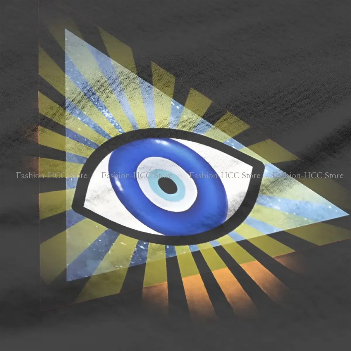 Color: WHITE, Size: XXXL - Evil Eyes Polyester TShirts Evil Eye Protection - All Seeing Eye Personalize Homme T Shirt Hipster Tops