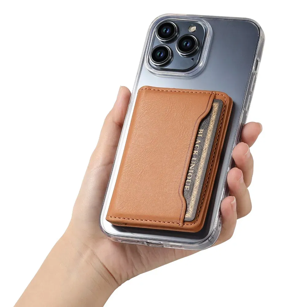 Color: SKY BLUE - Wallet Case for Magsafe Leather Magnetic Bag Card Holder for iPhone Samsung Pixel 15 14 13 Pro Max S24 S23 S22 Ultra 9 8 7 Stand