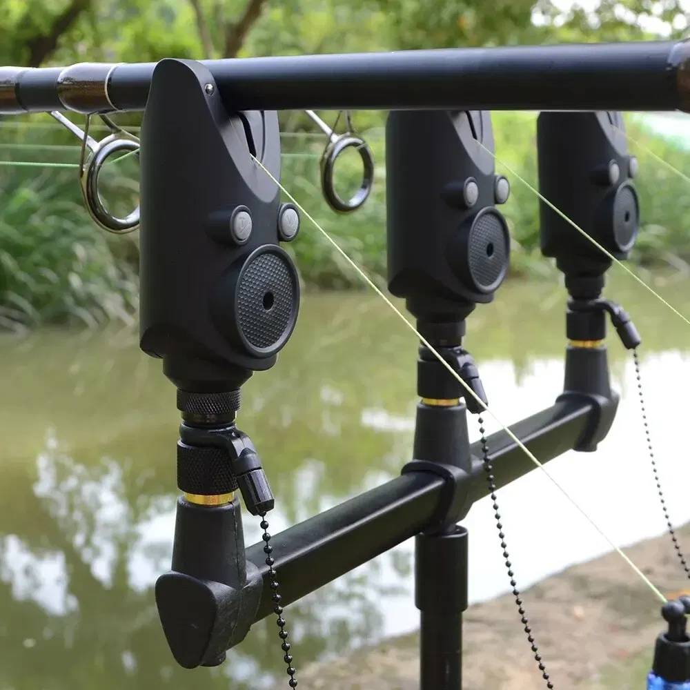 Color: Brown - Hirisi Wireless Carp Fishing Alarm Set Waterproof Fishing Bite Alarms Fishing Accessories Fishing Bite Indicator S6