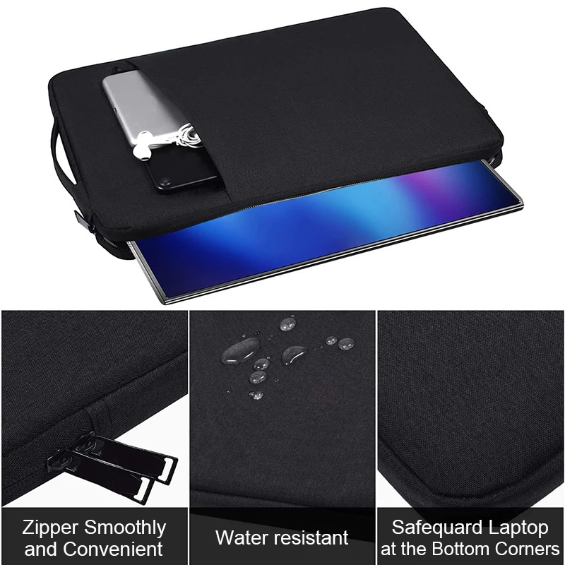 Color: Beige, Size: 15.6-inch - Laptop Sleeve Handbag Case 13, 13.3, 14, 15, 15.6 15.4 Inch for Macbook Pro Air Waterproof Notebook Cover Lenovo ASUS Huawei Bag