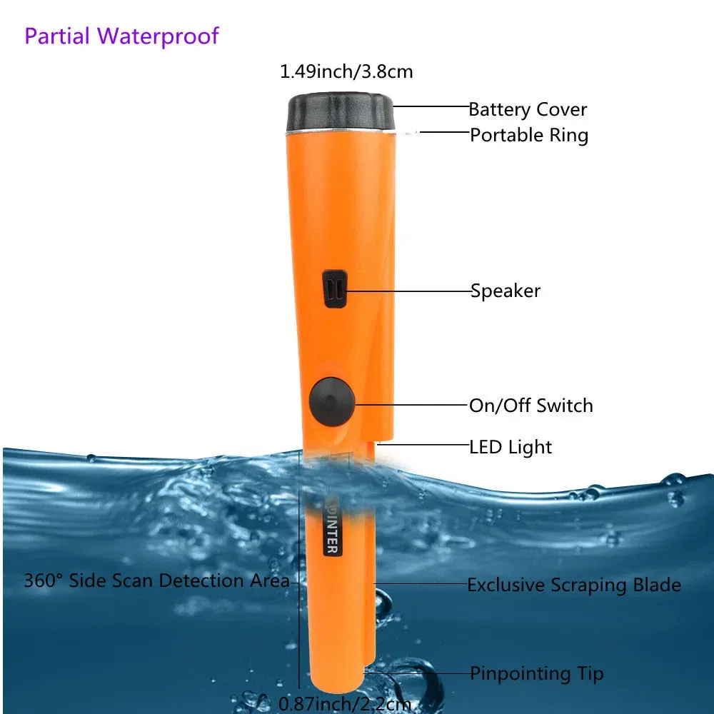 Color: Blue, Ships From: CHINA - Upgrade Sensitive Professional Metal Detector Pinpointing Hand Held Sensitive Probe with Bracelet for Searching Gold Silver Coin
