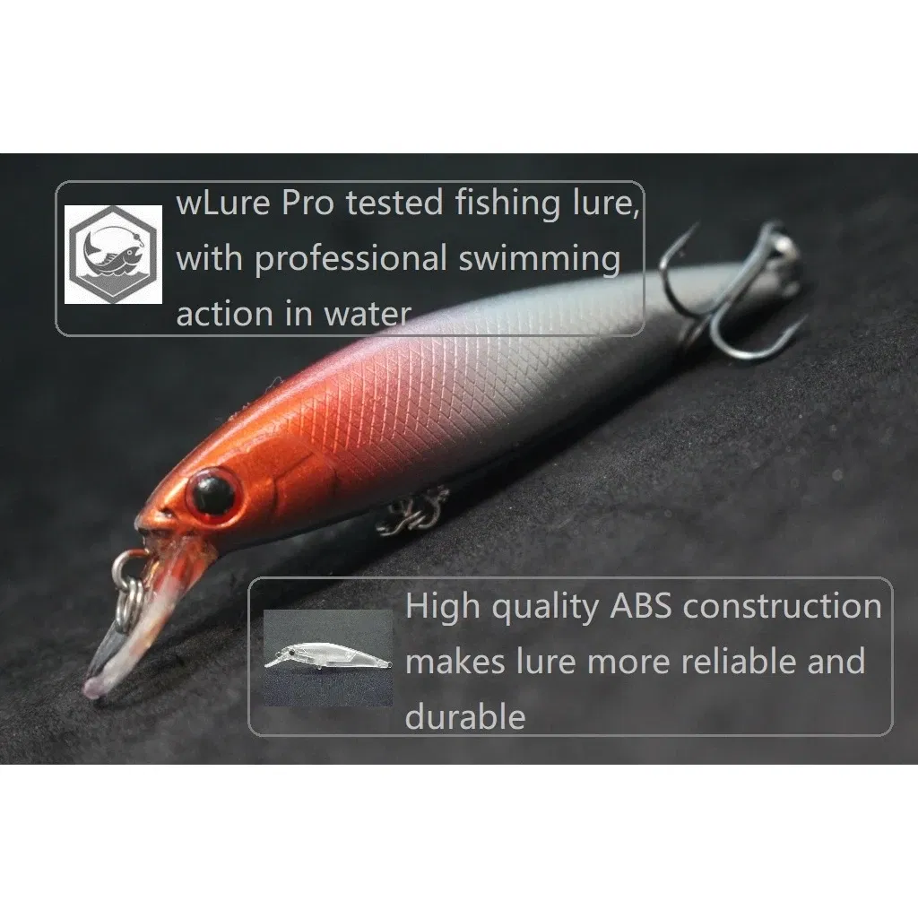 Color: multi - wLure Fishing Lure Jerkbait 6g 7.5cm Tiny Sinking Minnow Carp Fresh Water Use Tight Wobble Long Casting M762