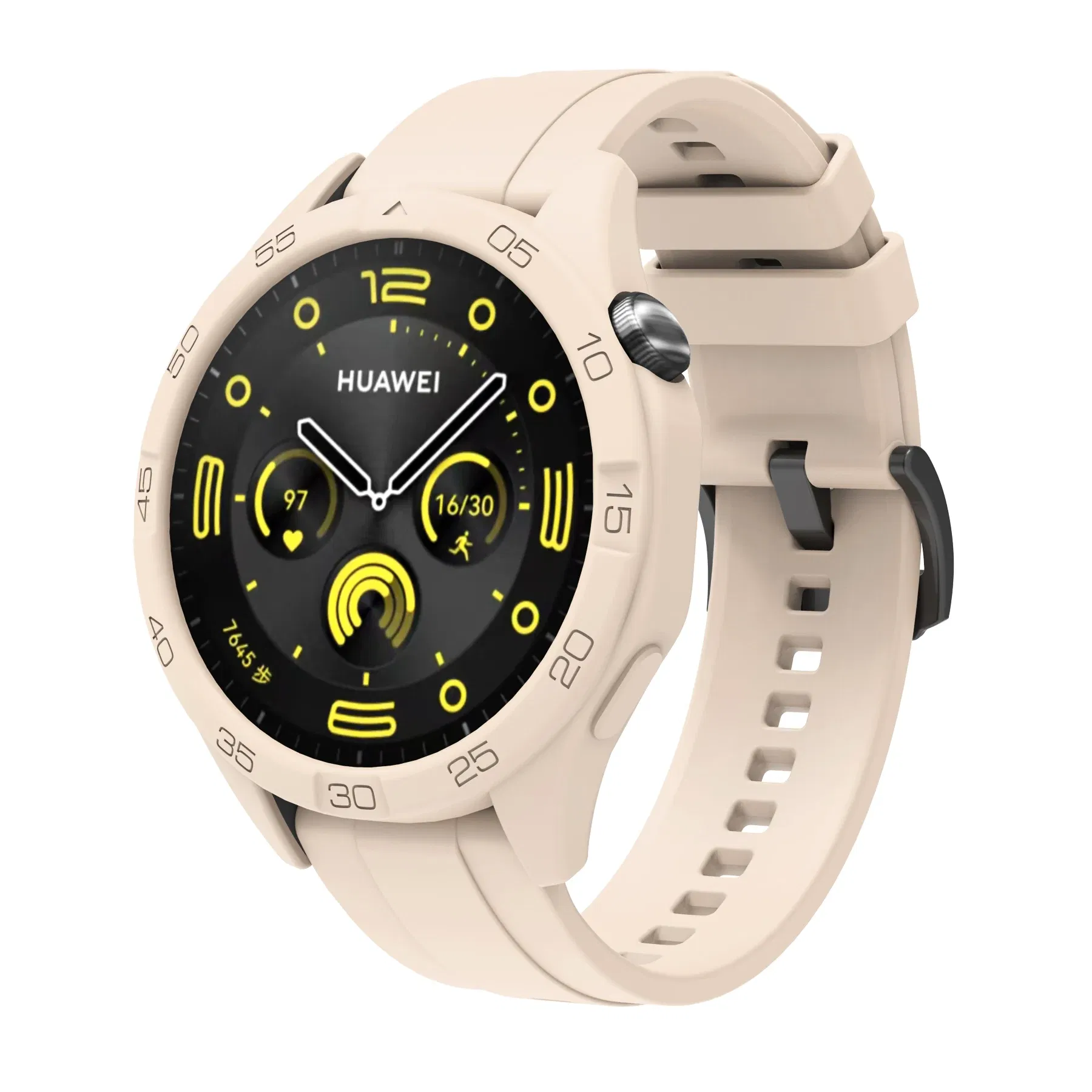 Color: Lazurite, Dial Diameter: 2 - 3.9 Inches - Soft Silicone Case For Huawei Watch GT 4 46mm Hollow Watch Shell Flexible and Durable Watch Protection Accessories