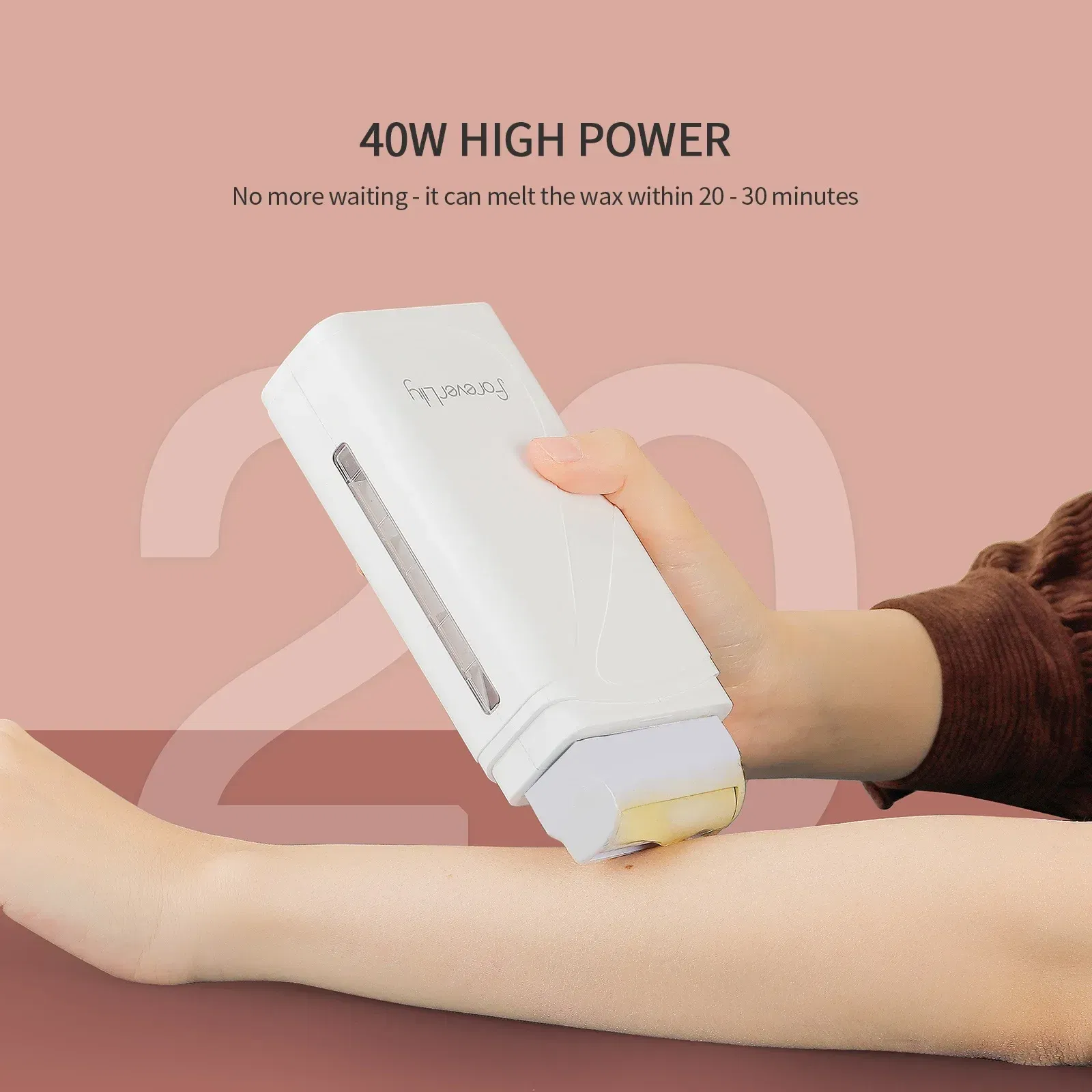 Color: WHITE, Ships From: CHINA - Foreverlily Portable Wax Roller Machine Electric Wax Warmer Depilatory Wax Heater Waxing Leg Warmer Hair Removal Roll On Wax