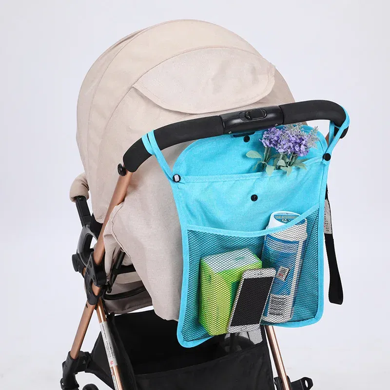 Color: Yellow, Ships From: CHINA - Pet Stroller Organizer Bag Infant Pram Cart Mesh Hanging Storage Bag Baby Trolley Bag Stroller Seat Pocket Carriage Bag Stroller