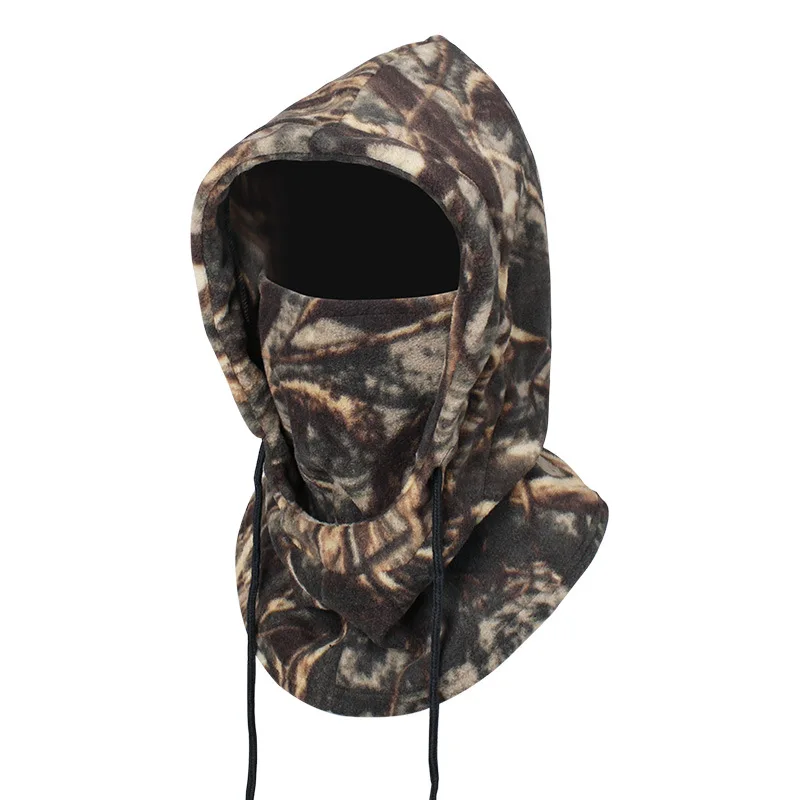 Color: GRAY - Warm Fleece Balaclava for Men Women Winter Face Mask Neck Warmer Hooded Cap Windproof Thermal Head Cover Beanies Bandana