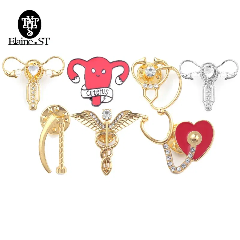 Metal color: Platinum Plated, Ships From: CHINA - Medical Pins Icons Medical Helicopter Intestine Tissue Blood Capillary Biology Chemistry Brooches Nursing Accessories And Gifts