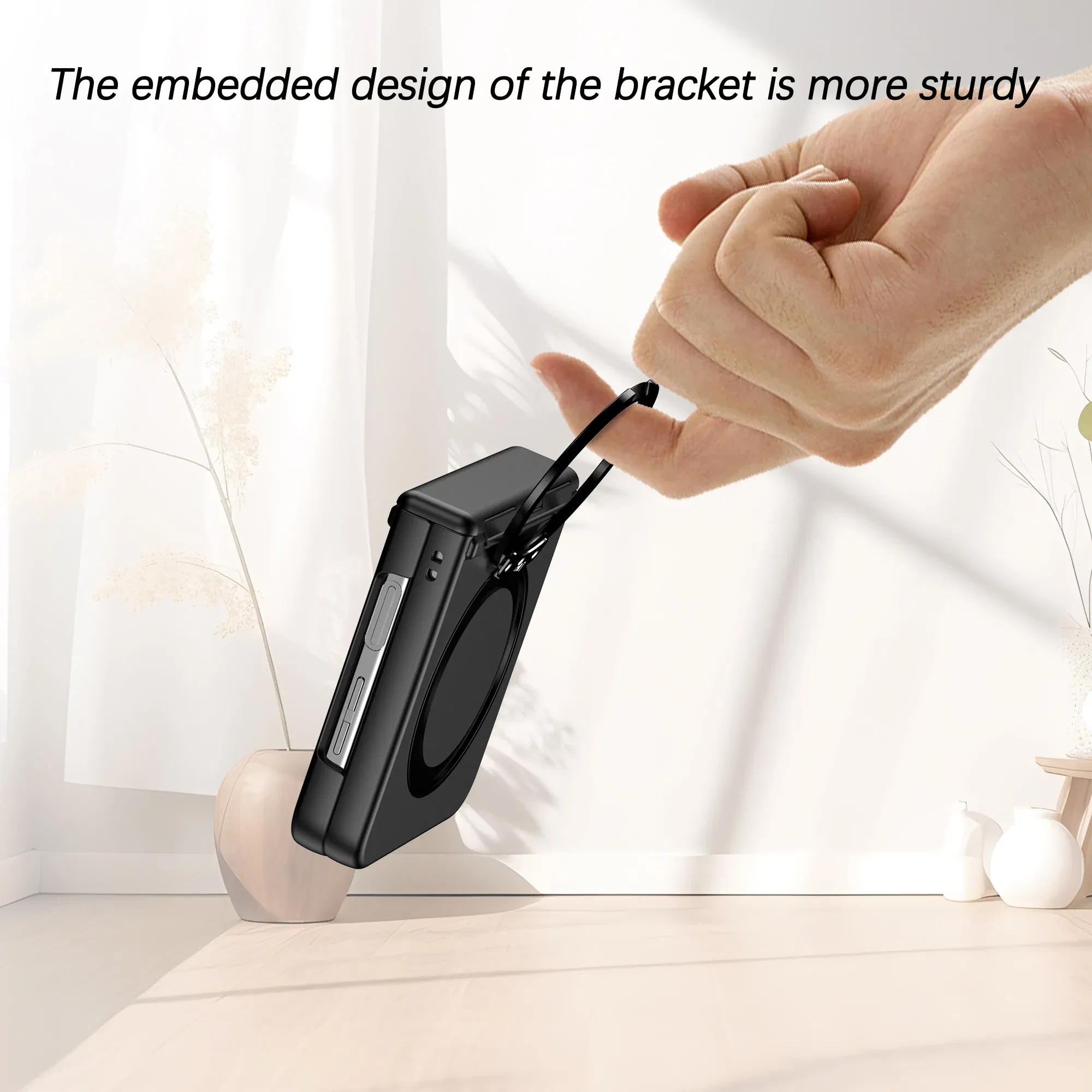 Color: Gold, Material: ABS - For Samsung Galaxy Z Flip5 Rotating 360?° Holder Phone case Magsafe Wireless charge 360 Degree Ring Magnetic stand Phone Covers