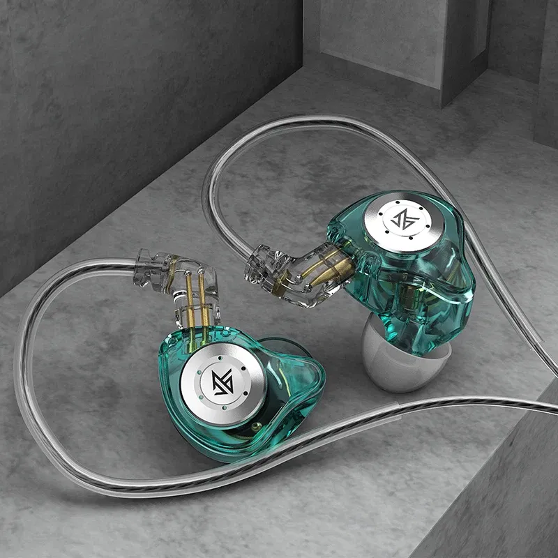 Color: green - KZ EDX PRO 10mm Dual Magnetic Circuit Dynamic Drive Earphone HIFI Bass Earbud Sport Noise Cancelling Headset KZ ZSTX ZSN PRO ZAS