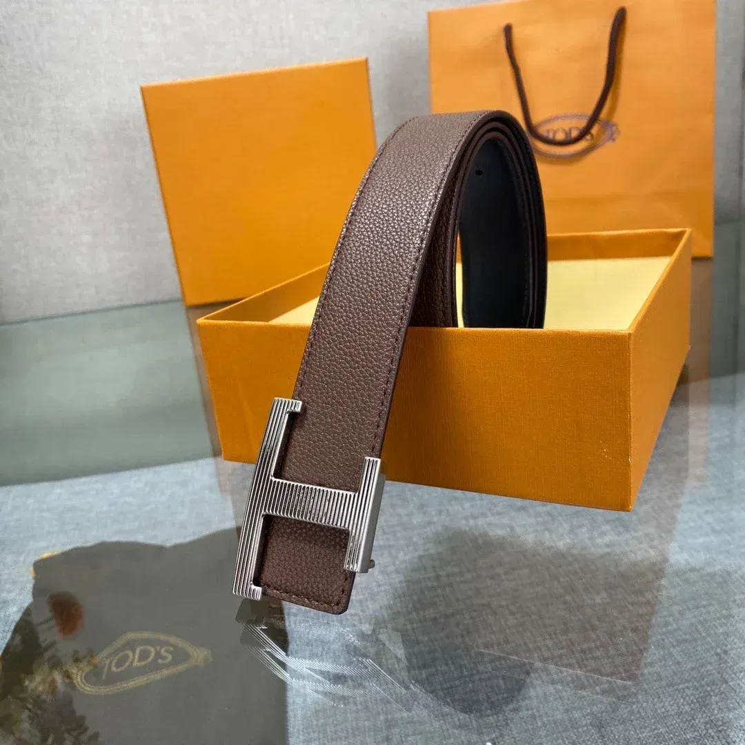 Color: black, Belt Length: 105CM - New Style Leather Belt for Men and Women, Classic Cowhide T Buckle Design Belt, Light Luxury, Classic and Versatile Gift