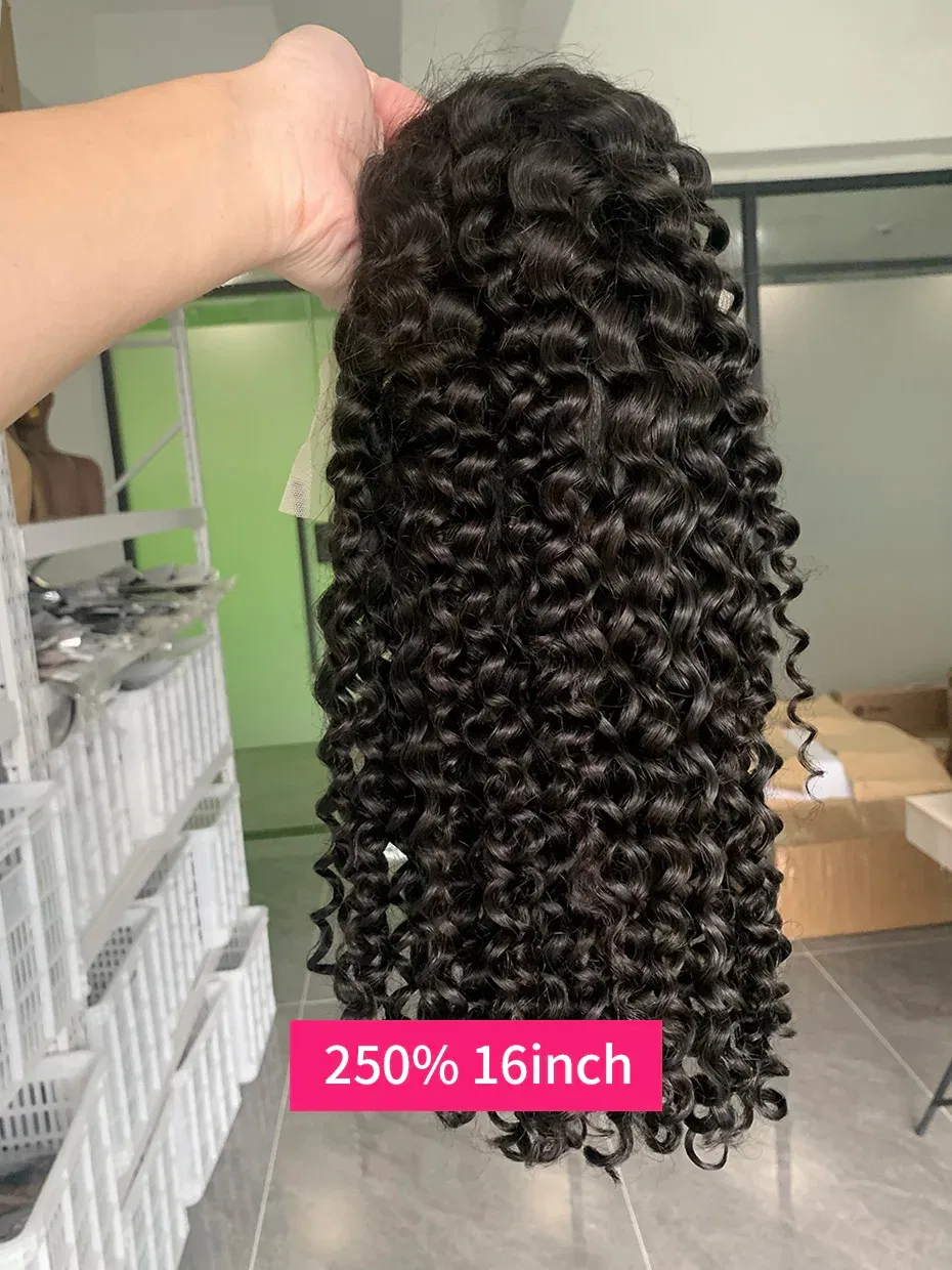 Hair Color: Natural Color, Ships From: CHINA, Stretched Length: 14inches, Density: 250% - Curly Wigs Full 250 Density Short Bob Wig Human Hair Vietnamese Raw 13x4 13x6 Double Drawn Jerry Curly Lace Front Human Hair Wig