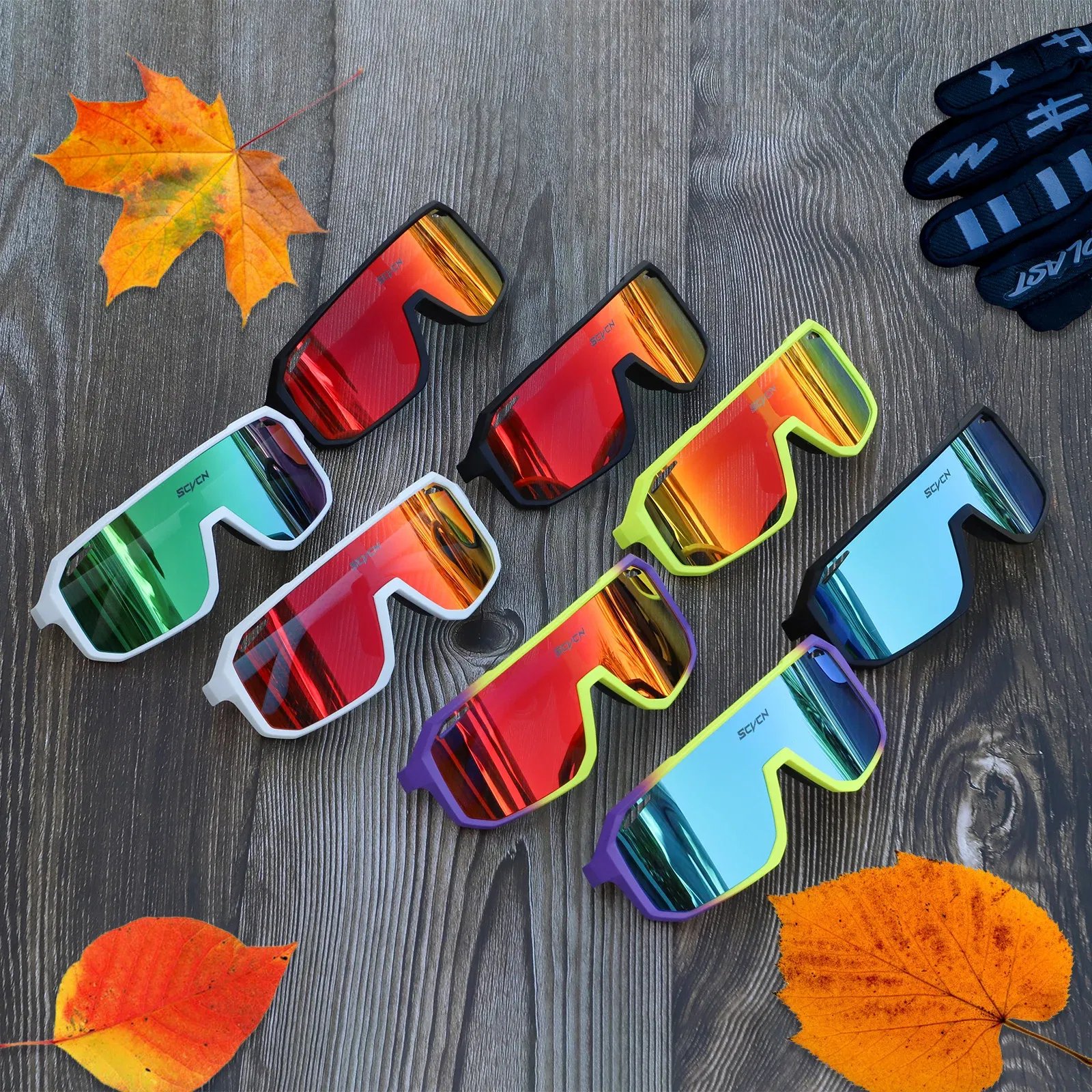 Color: Lavender, Lenses Color: WHITE - SCVCN Sports Men UV400 Sunglasses Cycling Glasses Photochromic Cycl Camp Bike Eyewear MTB Outdoor Goggles Bicycle Women Hunting