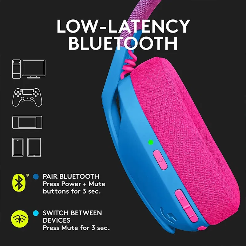 Color: black, Ships From: CHINA - New! G435 LIGHTSPEED Bluetooth Wireless Gaming Headset Surround Sound Headphone Over-Ear For PC Laptop Games And Music .