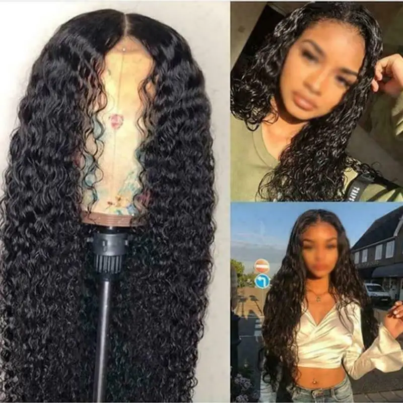 Synthetic Wig American European Woman Curly Wavy Midsection 68cm Extension Hairpin Forehead Hair Piece Accessories