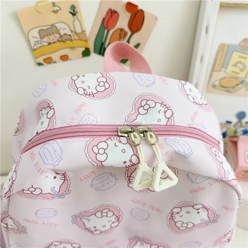 Color: Clear, Size: 16 inches - Sanrioed Anime Hello Kitty Cinnamoroll My Melody Kuromi Cute Kid Backpack Kawaii Cartoon Leather Mini School Bag Holiday Gift