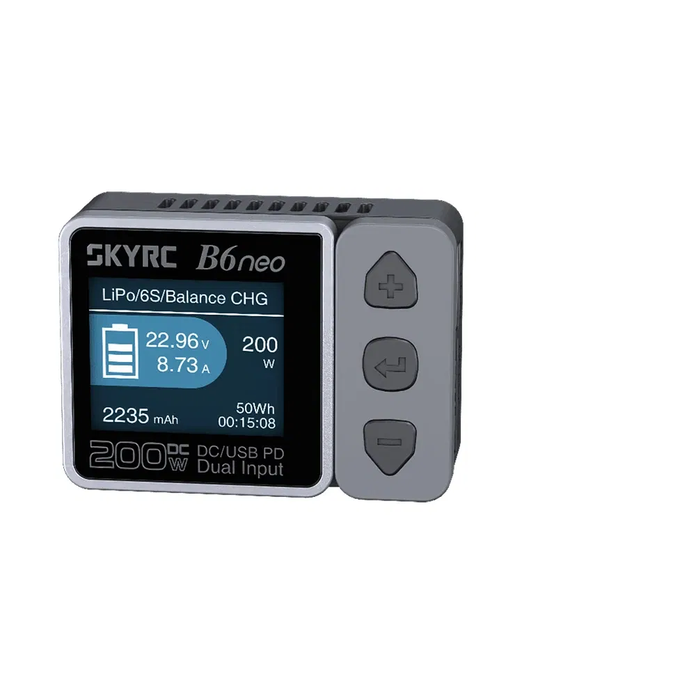 Color: Red - 2023 NEW SkyRC B6 Neo Smart Charger DC 200W PD 80W LiPo Battery Balance Discharger SK-100198 B6 Neo