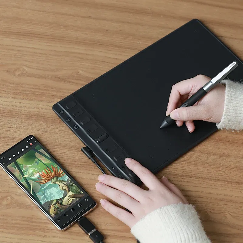 Color: Black, Ships From: brazil - Huion Inspiroy 2 M H951P Graphics Tablets 8.7x5.4 inch PenTech 3.0 Digital Drawing Pen Tablet 8 Express Keys With 3 Group Key