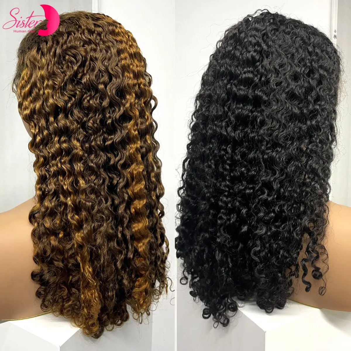 Color: #1B, Ships From: CHINA, Stretched Length: 18inches, Density: 300%, Lace Size: 13x4 - 300% Density 12A Double Drawn 13x4 Lace Front Bouncy Curly Human Hair Wigs Natural Burmese Curly Remy Hair Wigs for Black Women