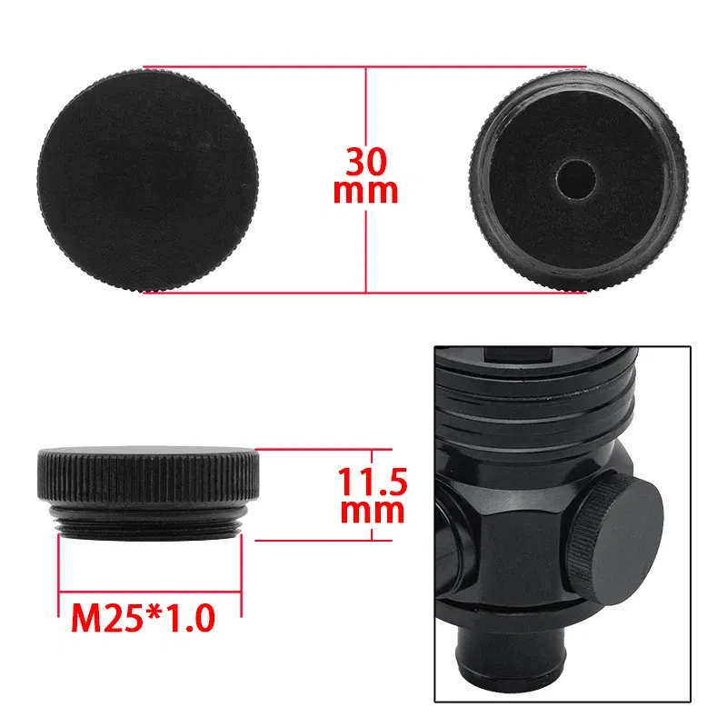 Universal M25*1.0 Alloy Aluminium BOV Dump blow off valve Plug BLACK