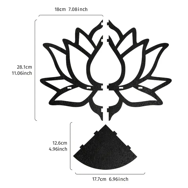 1pc Chic Lotus-Shaped Floating Shelf