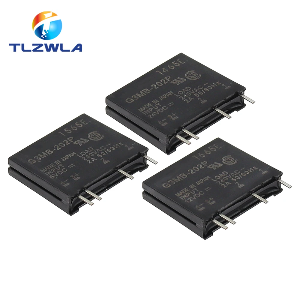 Size: S - 1Pcs 5V 12V 24V DC-AC Solid State Relay Module G3MB-202P G3MB 202P PCB SIP SSR AC 240V 2A Snubber Circuit Resistor Relay Switch