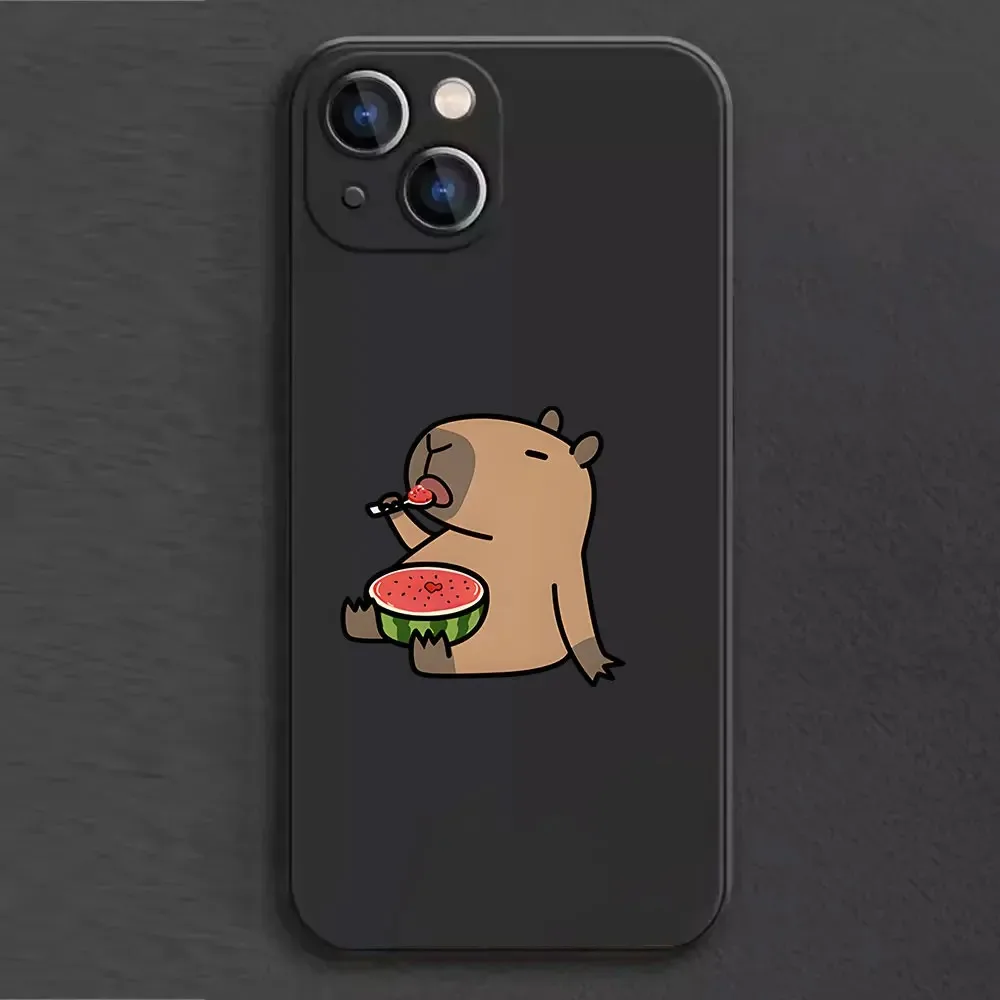 Color: Beige, Material: Neoprene - Cartoon Animal Capybara Phone Case For Samsung Galaxy S10 S20 S21 S22 S23 S24 FE Plus Ultra Note 20 Couple Paired Silicone Cover