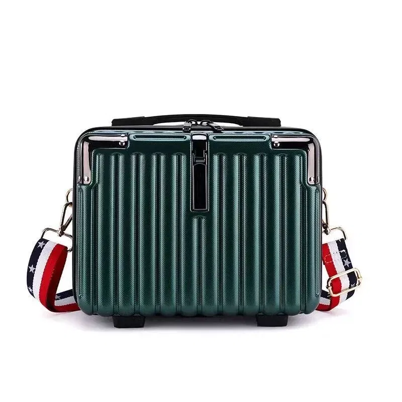Color: black - Mini Luggage Travel Bag Handbag Shoulder Bag Fashion Makeup Case 14 Inch Backpack Multifunctional Portable PC Bags Hand Bags