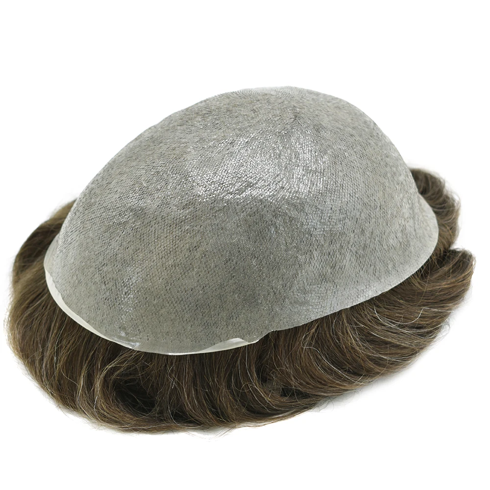 Toupee Color: 1750#, Toupee Density: 100%, Length: 6 inches, Ships From: CHINA, Toupee Size: 8x10 - Men Toupee Hair Systems Ultra Thin Skin 0.06MM V-LOOP Capillary Prosthesis Invisible Hairline Real Human HairPieces Hair Units
