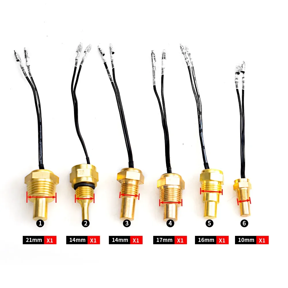 Color: WHITE - 12V/24V Universal Water Temperature Sensor For Water Temperature Gauge 10MM 14MM 16MM 17MM 21MM 1/8 3/8 1/2