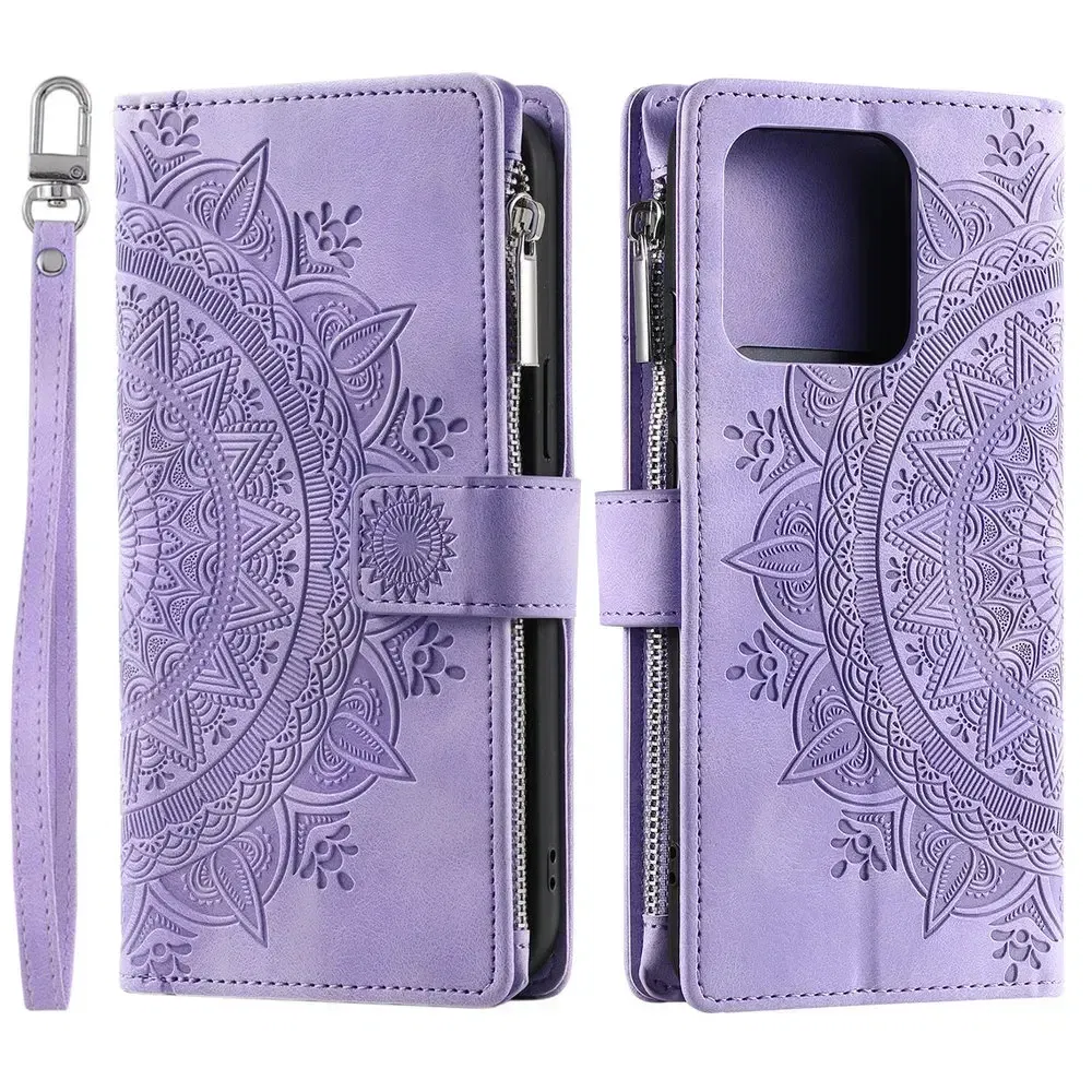 Material: PC + TPU, Color: MAROON - 13T 12T 11T Leather Case For Redmi Note 12 Pro Plus 5G Flip Case Crossbody Zip Book Funda Xiaomi Redmi Note 13 Pro 11 12s 13c 4G