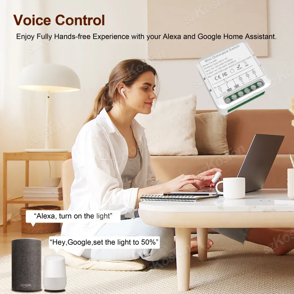 Color: Black - Tuya ZigBee WiFi Smart Dimmers Switch Module Supports 2 Way Control LED Lights Dimmable Switch Works with Alexa Google Home